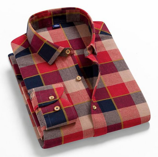 Men's Premium Cotton Check Shirt (SC582)