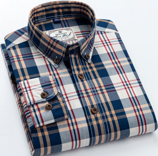 Men's Premium Cotton Check Shirt (SC633)