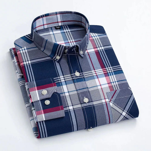 Men's Premium Cotton Check Shirt (SC701)